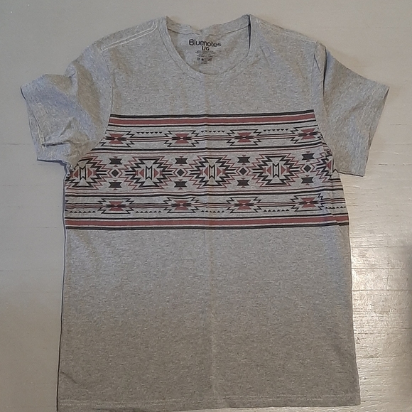 Bluenotes Gray Graphic Tee Shirt Large 